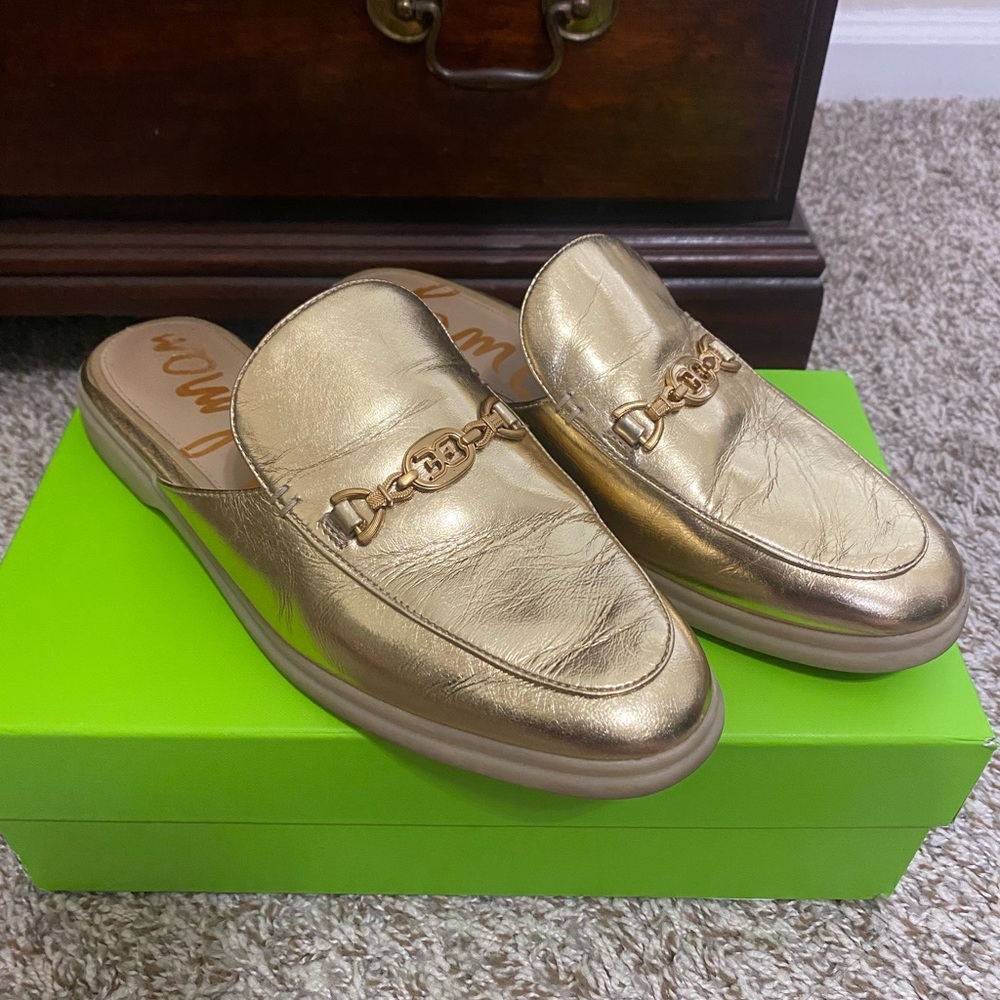 Sam Edelman Kira Mule Gold Metallic Size 10
